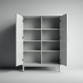 Armadio portadocumenti bianco a 2 ante con 6 ripiani in pannello truciolare 100 x 40 x 180 cm