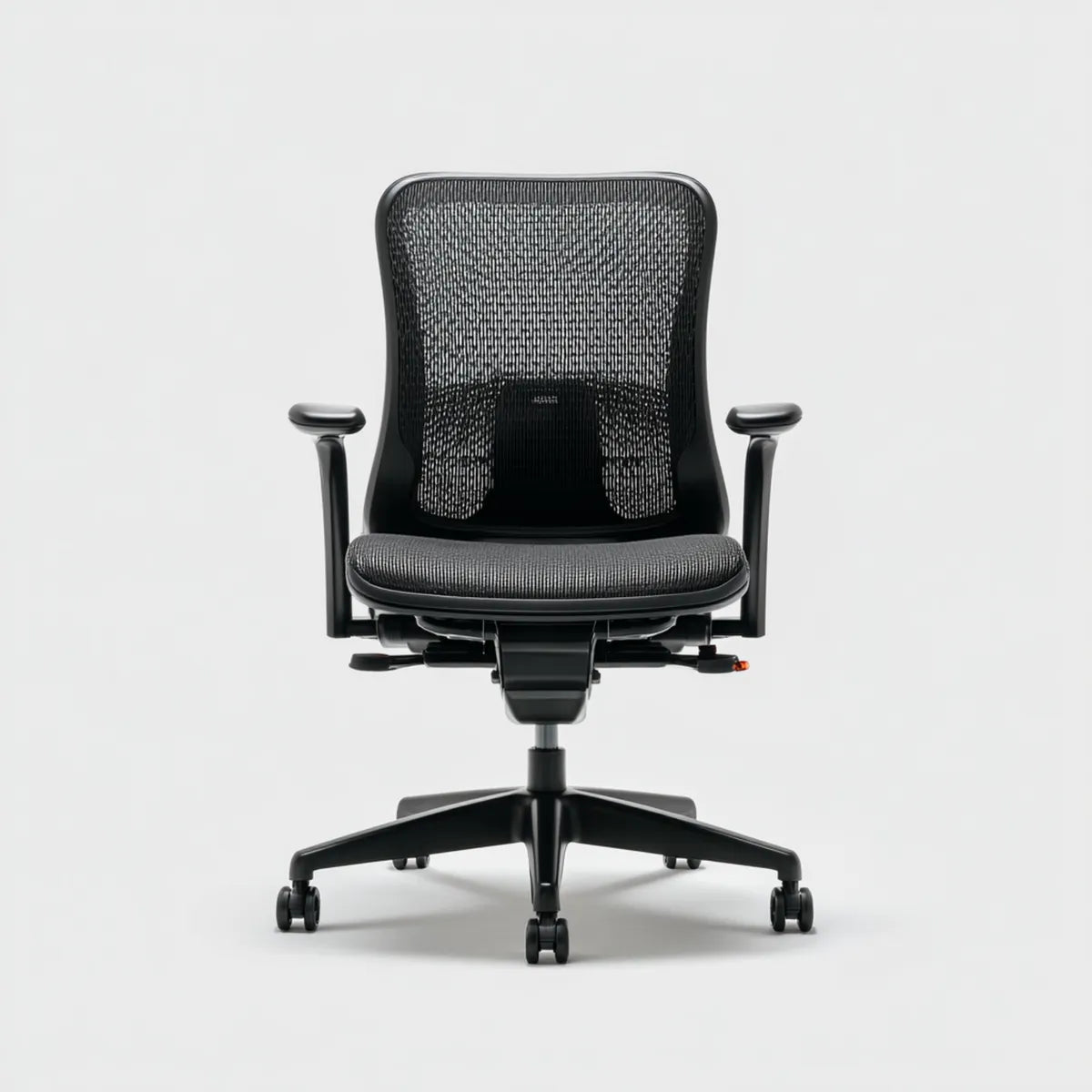 Sedia da ufficio ergonomica nera con schienale in rete 64 x 64 x 112-122 cm